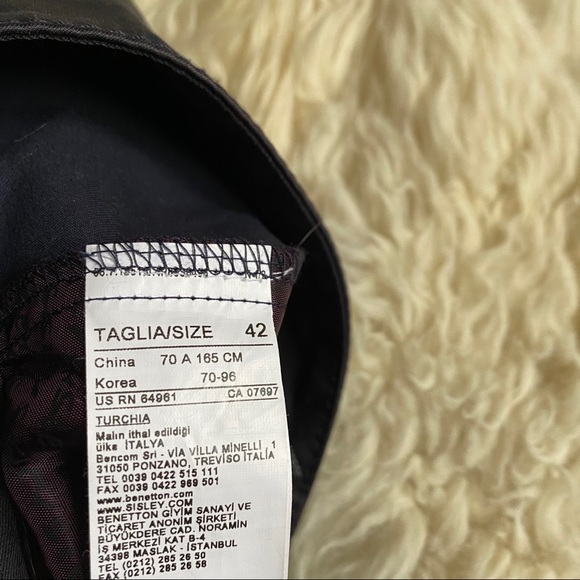 Sisley Navy Sheen Pencil Skirt XS - Picture 6 of 9